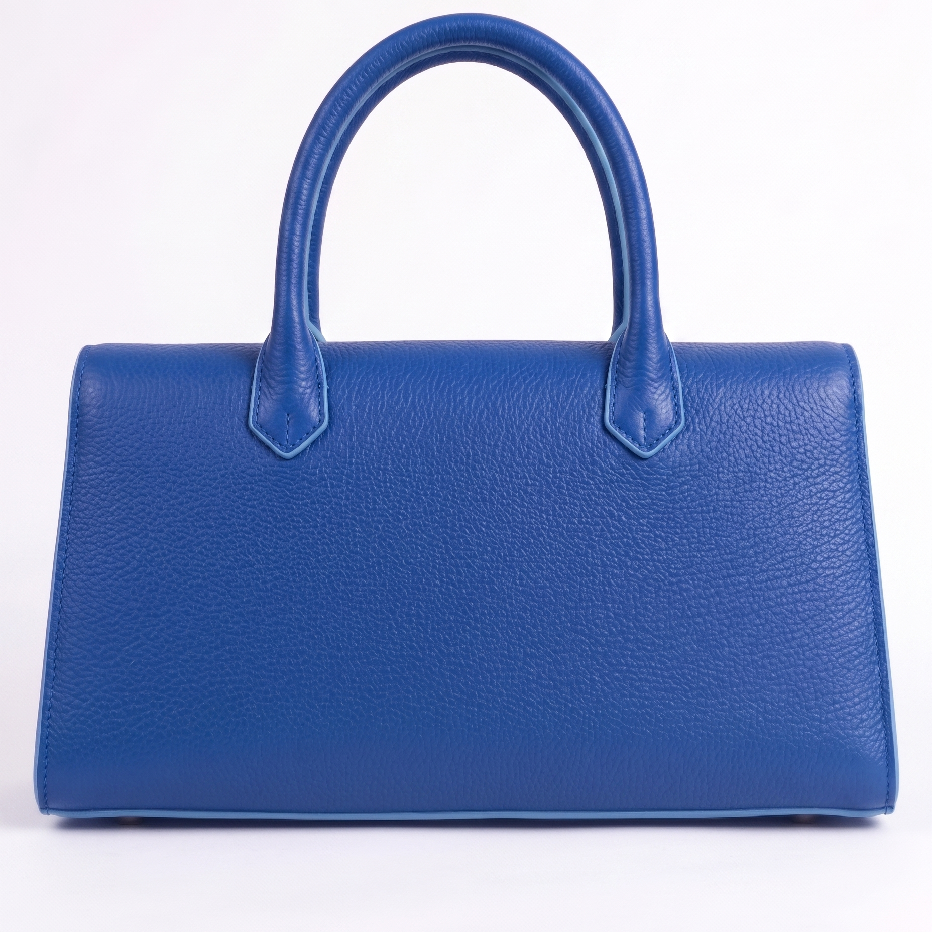 Blue handbag on a white background